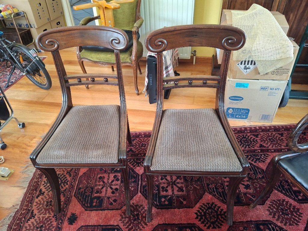 Houten stoelen klassieke stijl, Maison & Meubles, Chaises, Utilisé, Deux, Bois, Enlèvement