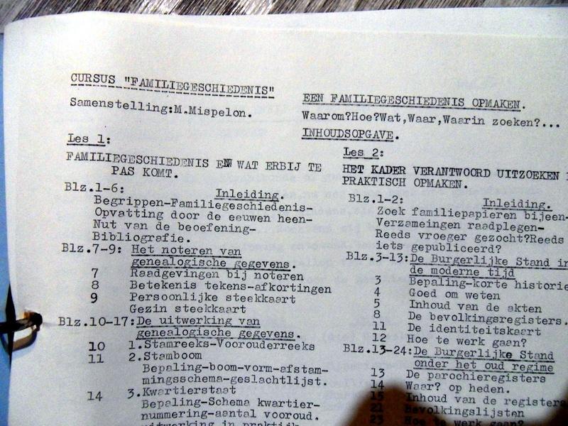 Cursus "Familiegeschiedenis", Ophalen, Gelezen, Niet van toepassing