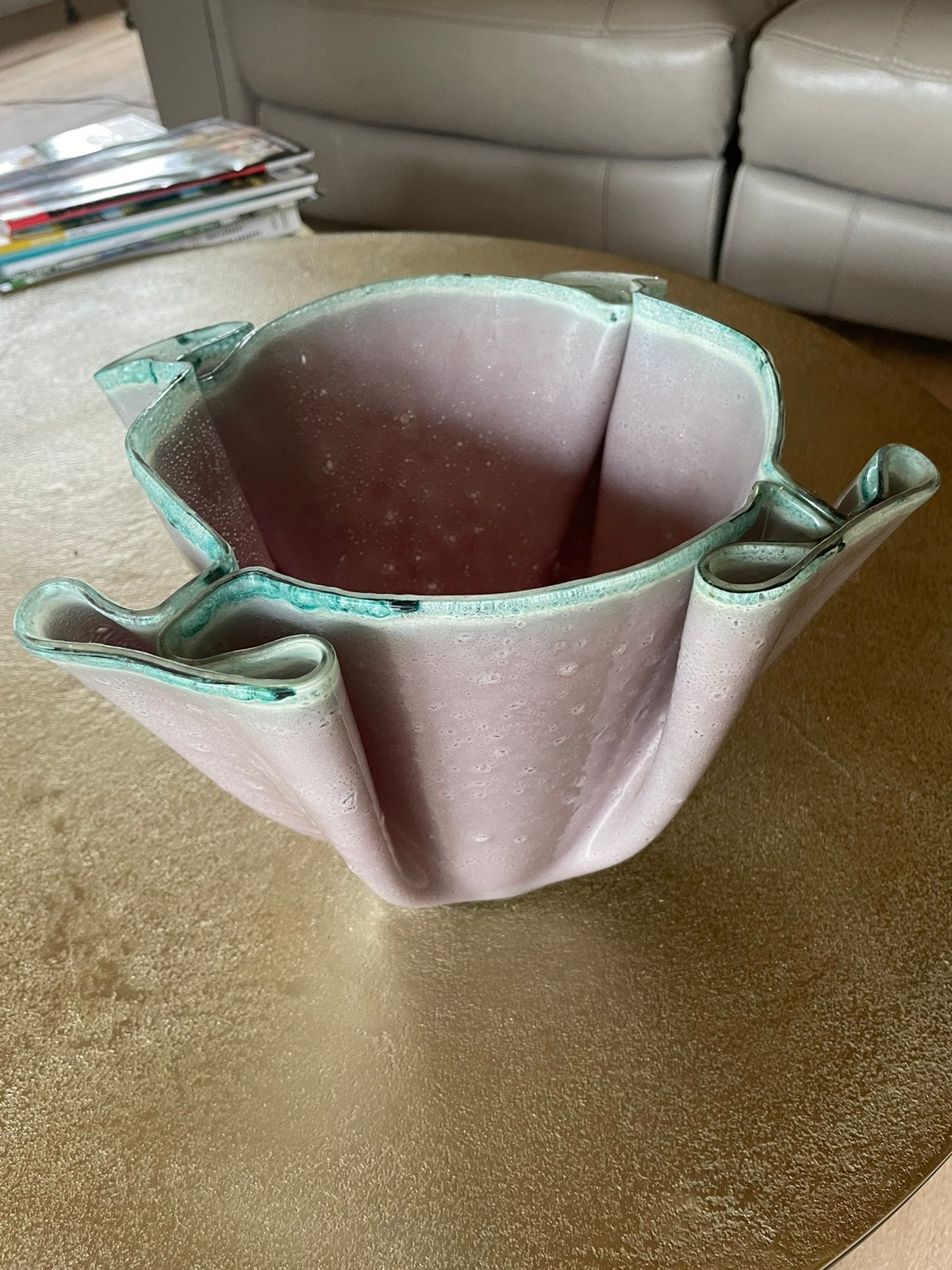 Vase en verre soufflé, Antiquités & Art, Enlèvement