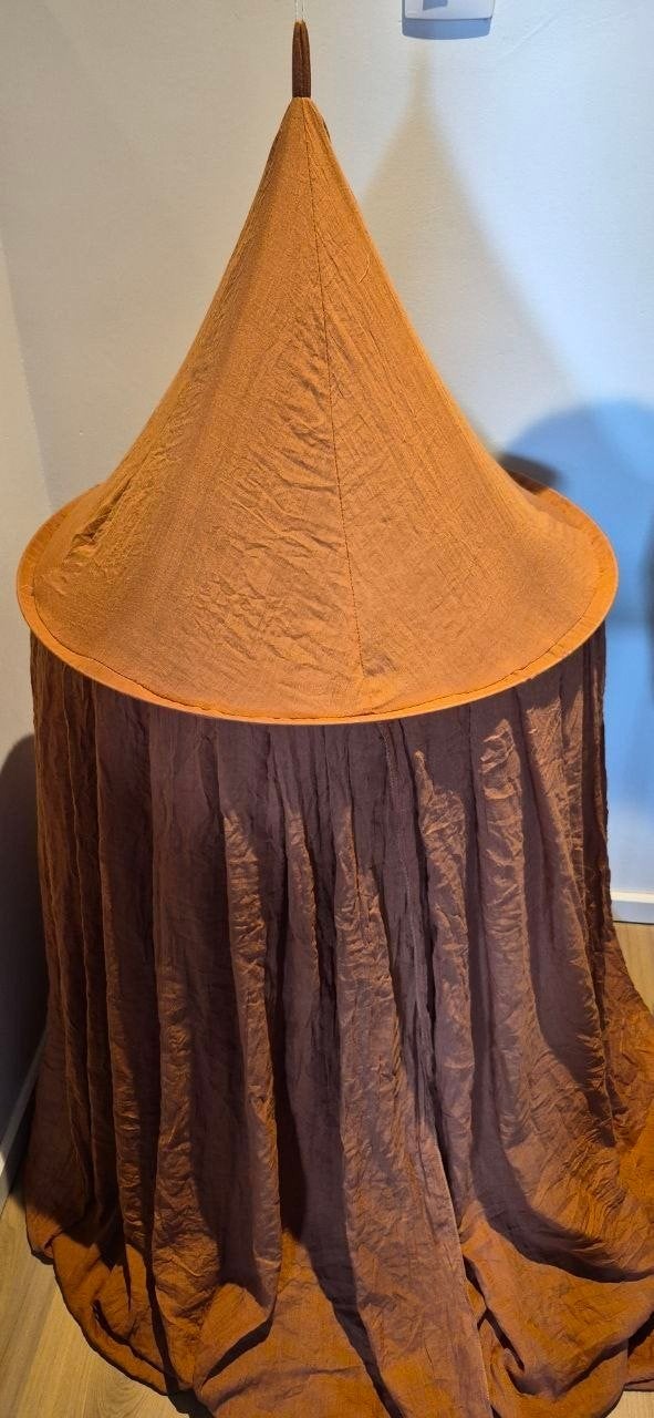 Hemelbed: Cognac kleur, Kinderen en Baby's, Ophalen, Overige merken, Overige kleuren, Zo goed als nieuw