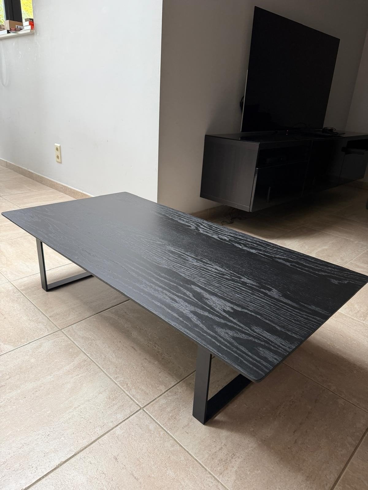 Juntoo design salontafel - zwart 120/62 cm, Ophalen, 100 tot 150 cm, 50 tot 100 cm, Zo goed als nieuw