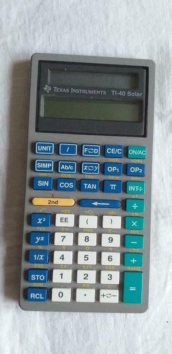 Rekenmachine Texax instrumenten TI-40 SOLAR, Ophalen of Verzenden, Gebruikt