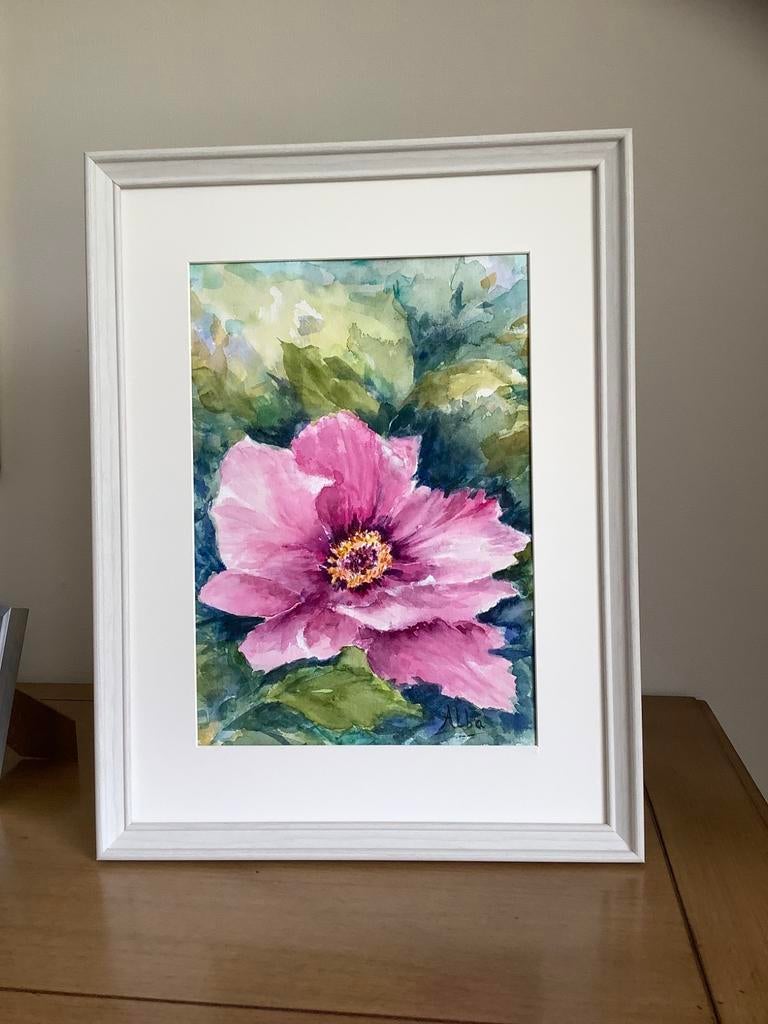 Aquarelle encadree, Maison & Meubles, Enlèvement ou Envoi