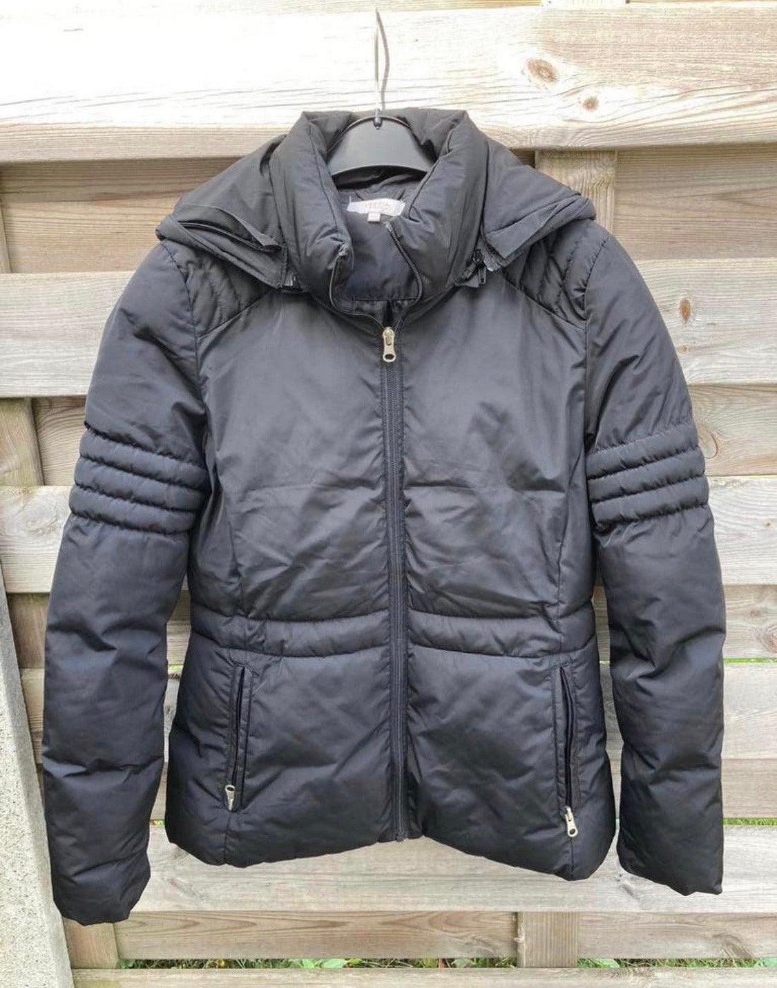 Zwarte winterjas mt 34  perfecte staat, Enlèvement ou Envoi, Comme neuf, Taille 34 (XS) ou plus petite, Noir