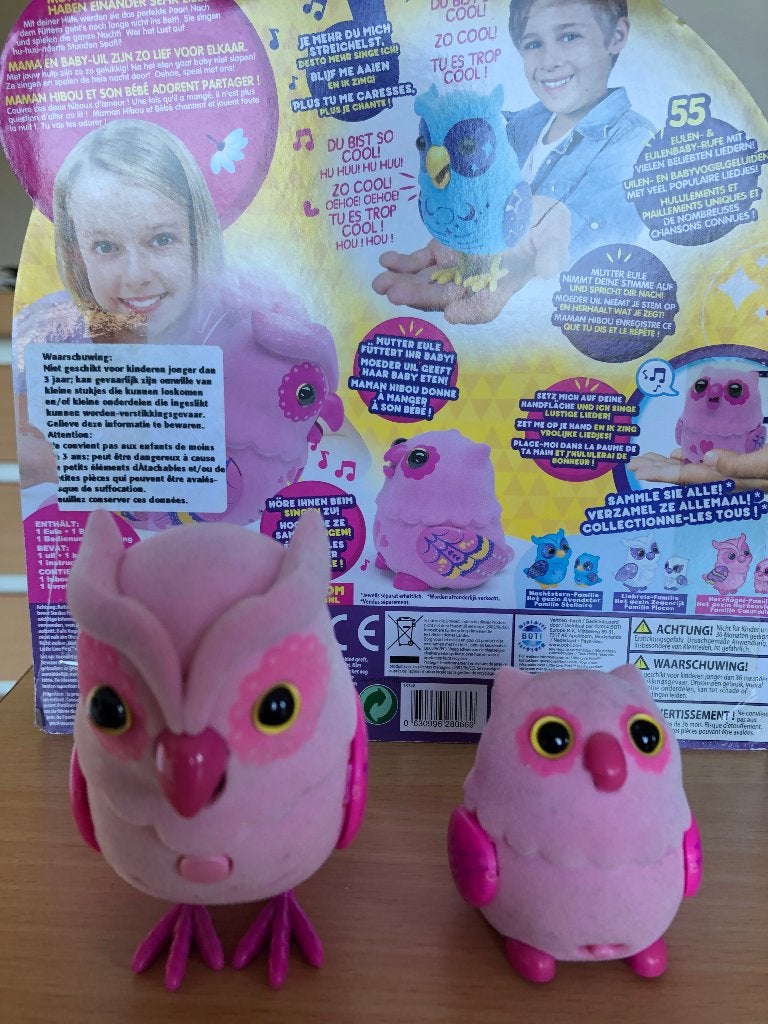 Little Live Pets Uil + baby-uil., Ophalen of Verzenden, Gebruikt, Elektronica, Met geluid