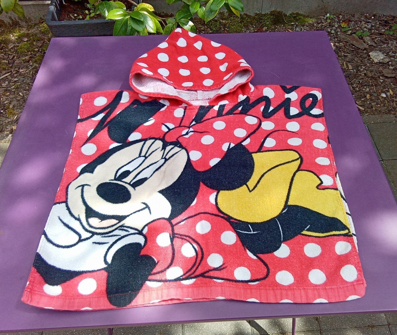 Badcape Minnie Mouse, Kinderen en Baby's, Kinderkleding | Kinder-zwemkleding, Disney, Meisje, Ophalen of Verzenden, Zo goed als nieuw