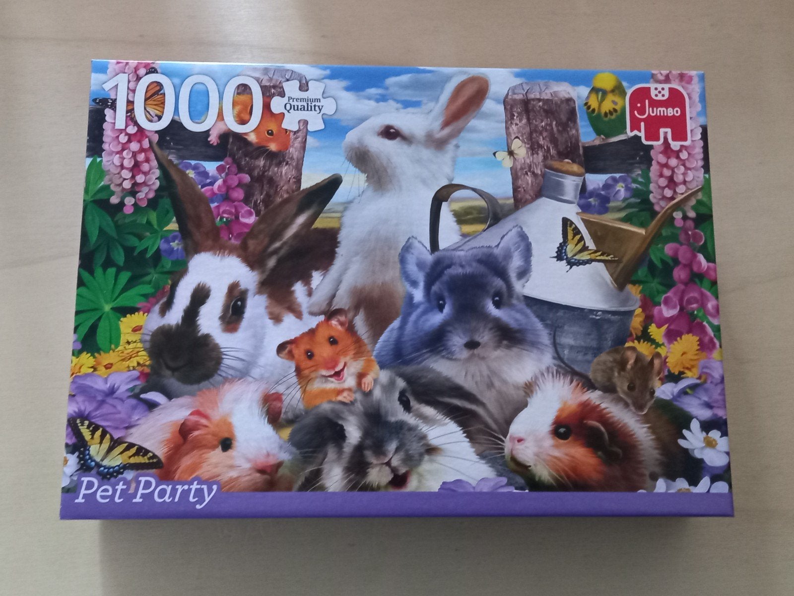 Puzzle Jumbo 1000 pièces - Pet party, Enlèvement ou Envoi, 500 à 1500 pièces, Utilisé, Puzzle