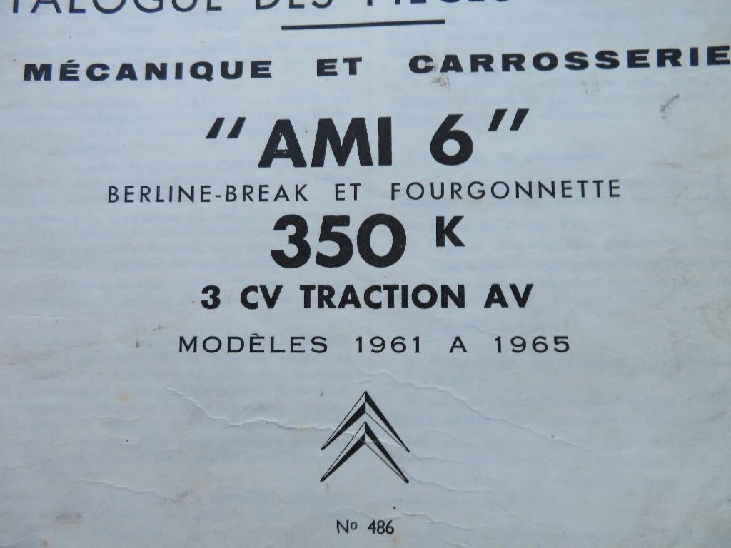 citroen AMI6 fourgonnette  350 K 3 CV Traction AV 1961 1965, Ophalen of Verzenden