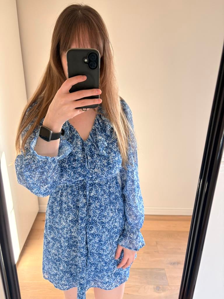 Zomerkleed NA-KD, Blauw, Ophalen of Verzenden, Zo goed als nieuw, Maat 36 (S)