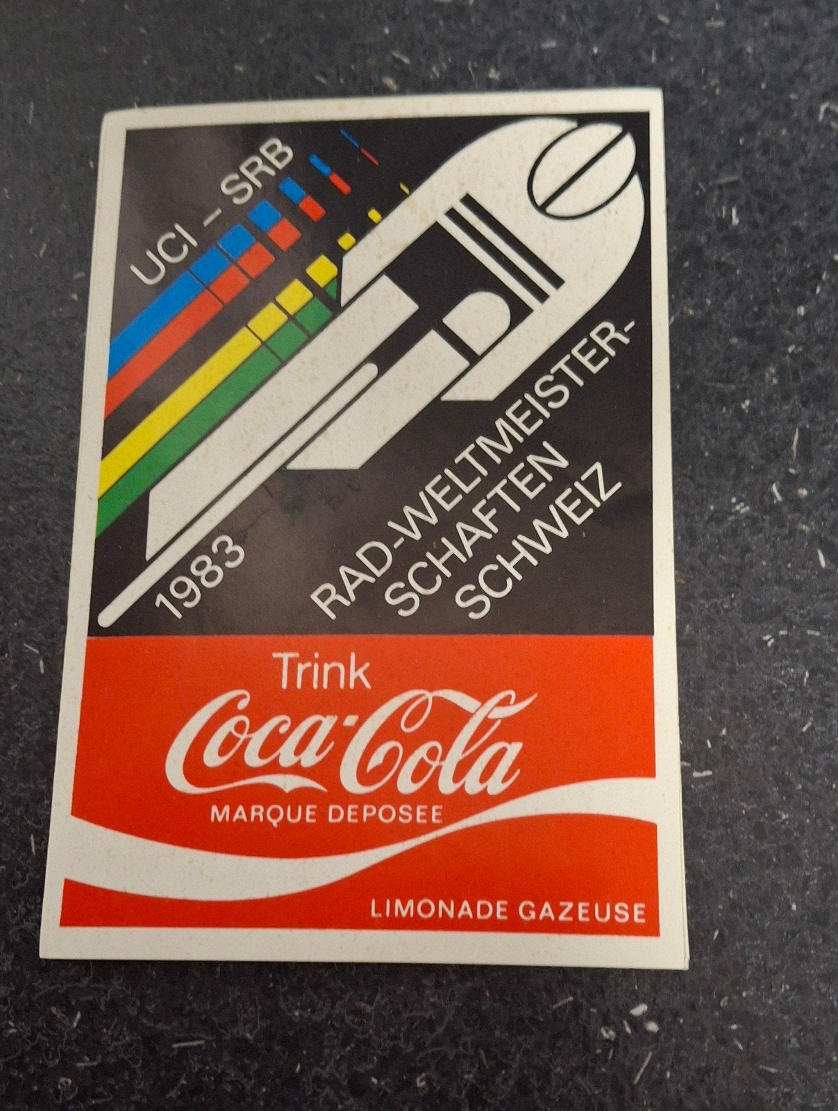 Autocollant ancien Coupe du Monde Cycliste UCI 1983 Suisse, Enlèvement ou Envoi, Comme neuf, Sport