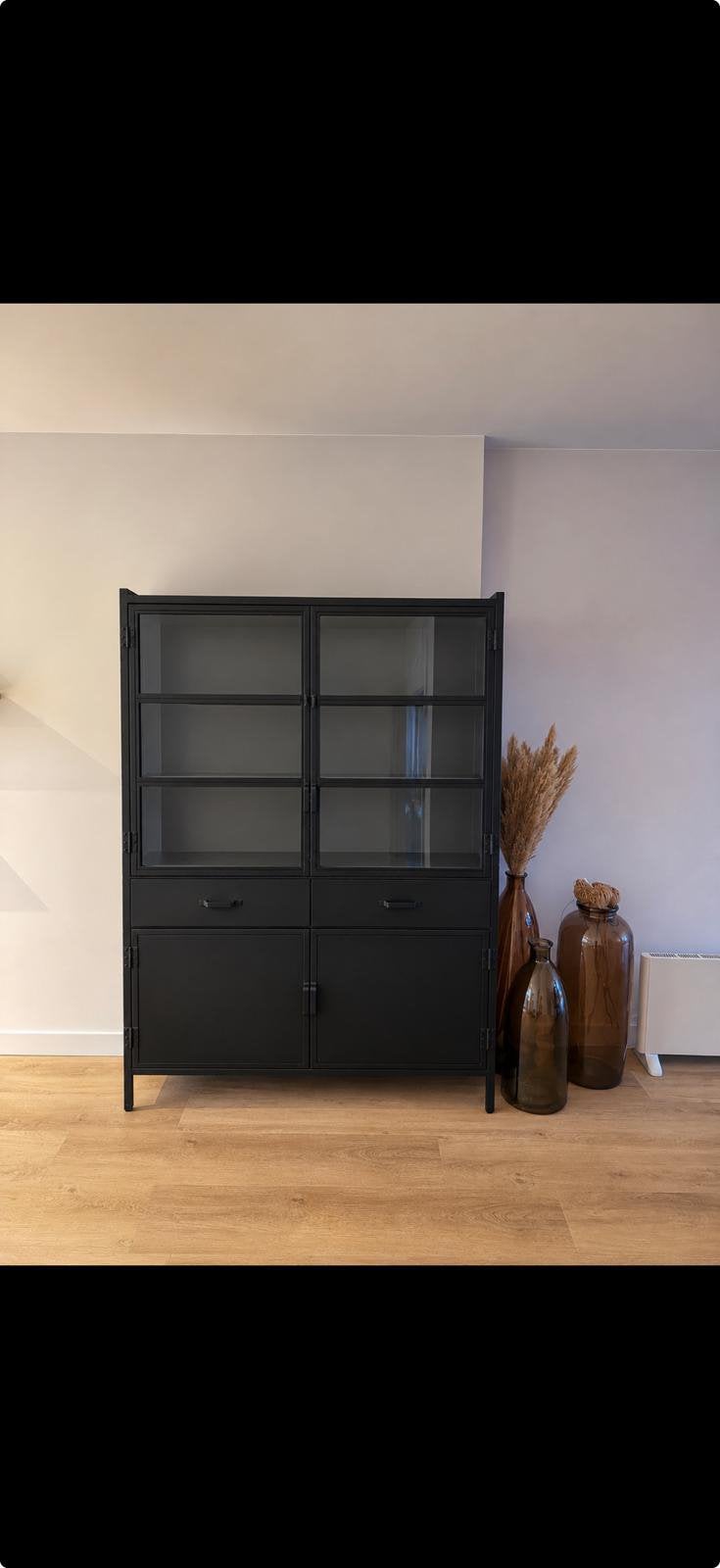 Armoire de rangement industrielle Eleonora 'Steel' noire, Maison & Meubles, Enlèvement, Comme neuf