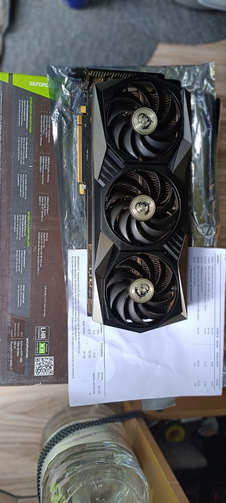 MSI Nvidia RTX3080 10GB RGB avec factuur, Computers en Software, Videokaarten, Ophalen, Gebruikt, GDDR6, Nvidia