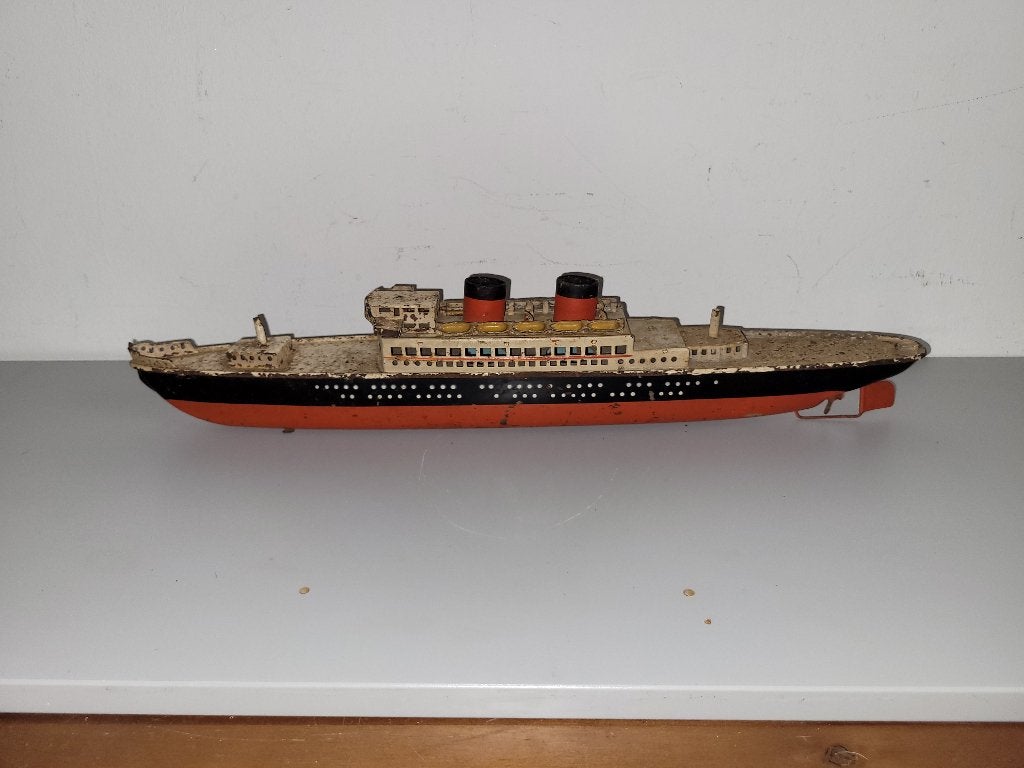 Oud metalen speelgoed Arnold oceaanstomer, Antiek en Kunst, Antiek | Speelgoed, Ophalen of Verzenden