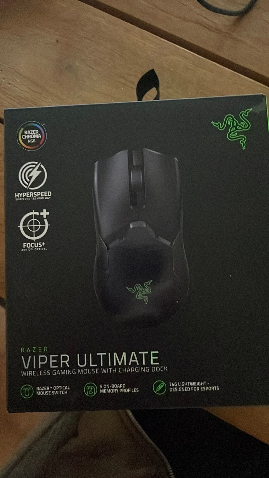 Razer Viper Ultimate + charging dock, Ophalen, Rechtshandig, Muis, Gaming muis