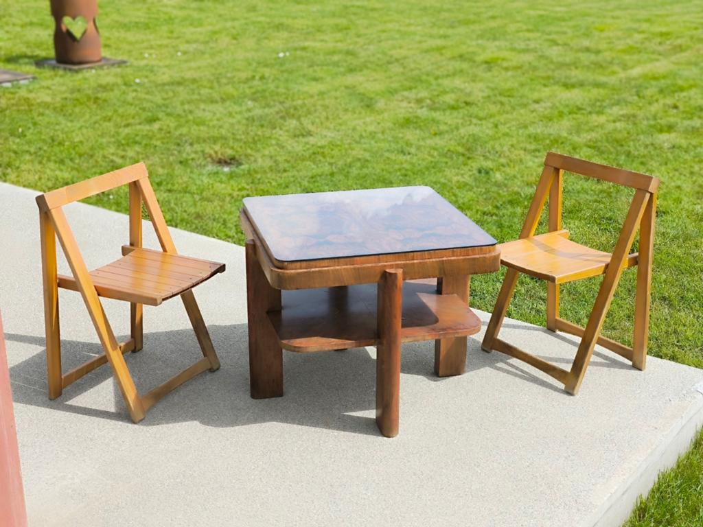 Table café Art Déco, Italie 1930s, Maison & Meubles, 55 à 75 cm, Enlèvement, Utilisé, Rectangulaire