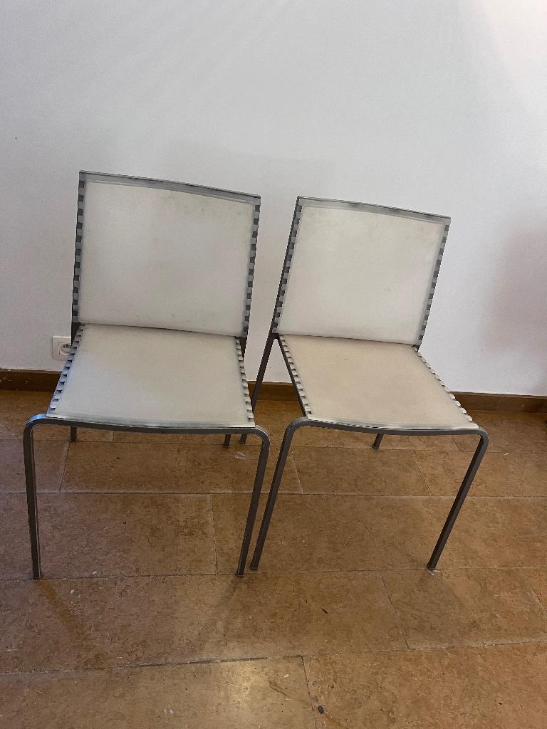 Stoel, Huis en Inrichting, Ophalen, Gebruikt, Twee, Wit