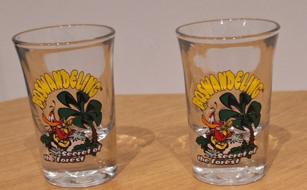 Set van 2 Boswandeling shotglaasjes (Secret of the Forest), Ophalen of Verzenden, Zo goed als nieuw, Borrel- of Shotglas