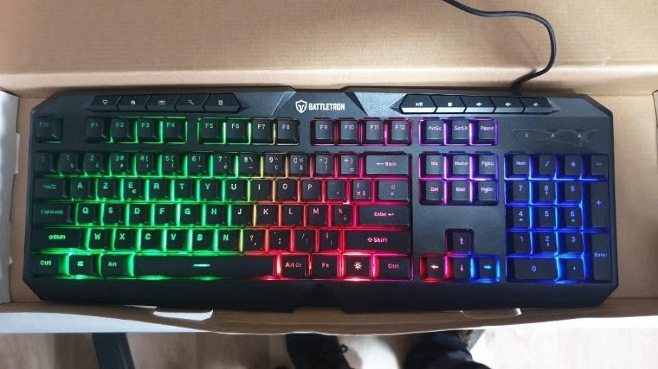 Battletron gaming toetsenbord AZERTY, Computers en Software, Toetsenborden, Azerty, Verzenden, Gaming toetsenbord, Bedraad