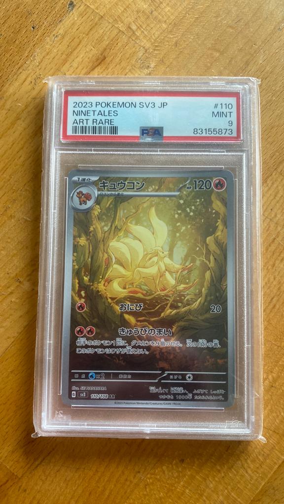 Pokemon PSA 9 Ninetales AR Japanese SV3  – Enkel Afhalen, Enlèvement, Comme neuf
