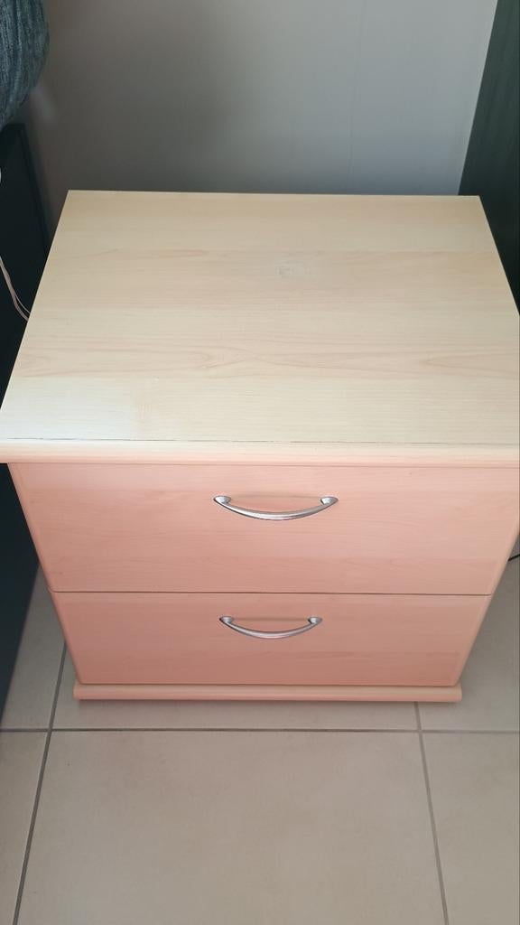 Table de nuit en bois clair, Ophalen, Gebruikt, Minder dan 45 cm, Minder dan 55 cm