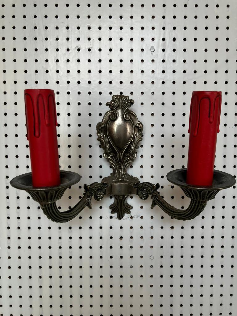 Vintage wandkandelaar met 2 armen, Ophalen, Nieuw, Metaal, Klassieke Europese stijl zoals de Barok