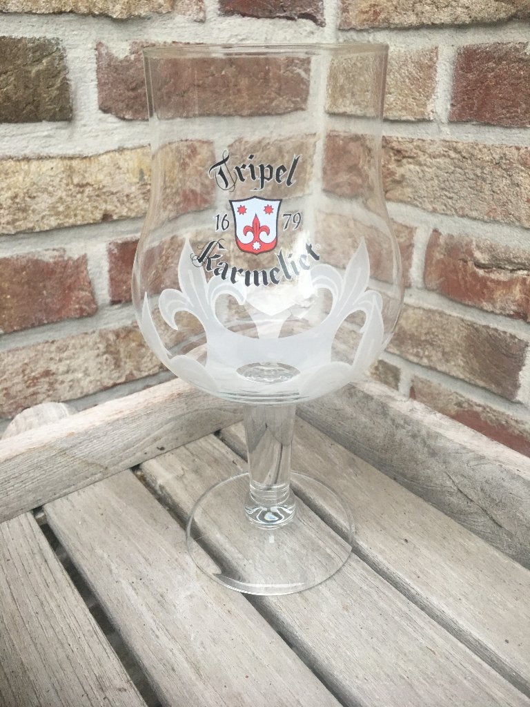 GLAS TRIPEL KARMELIET ZO GOED ALS NIEUW, Verzamelen, Ophalen of Verzenden, Zo goed als nieuw, Glas of Glazen, Overige merken