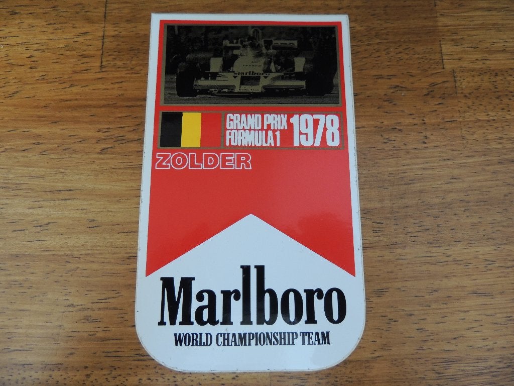 Zolder GP 1978 Marlboro WCT Sticker, Envoi, Comme neuf, Voiture ou Moto
