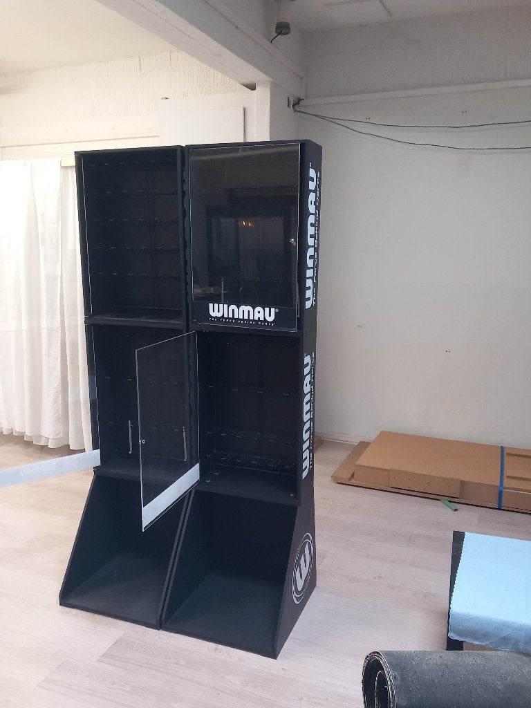 vitrine winkelkasten, Ophalen, Teakhout, Gebruikt, 50 tot 100 cm