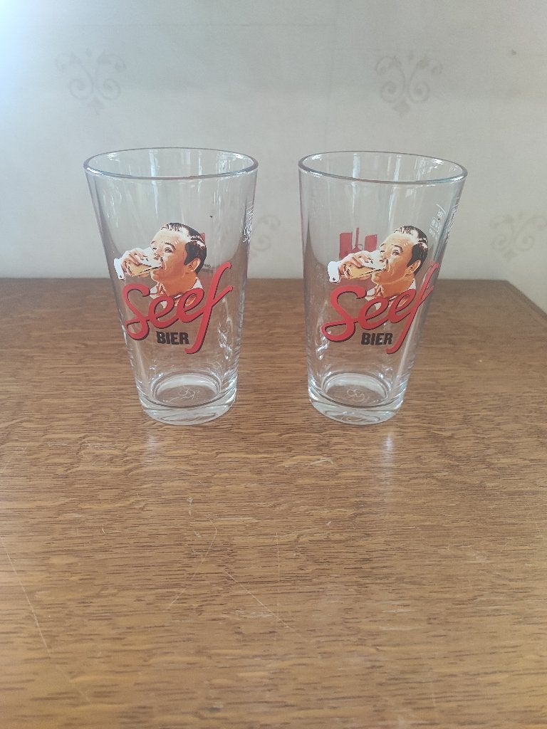 Seef Bier bierglazen 2 stuks, Verzamelen, Ophalen of Verzenden, Zo goed als nieuw