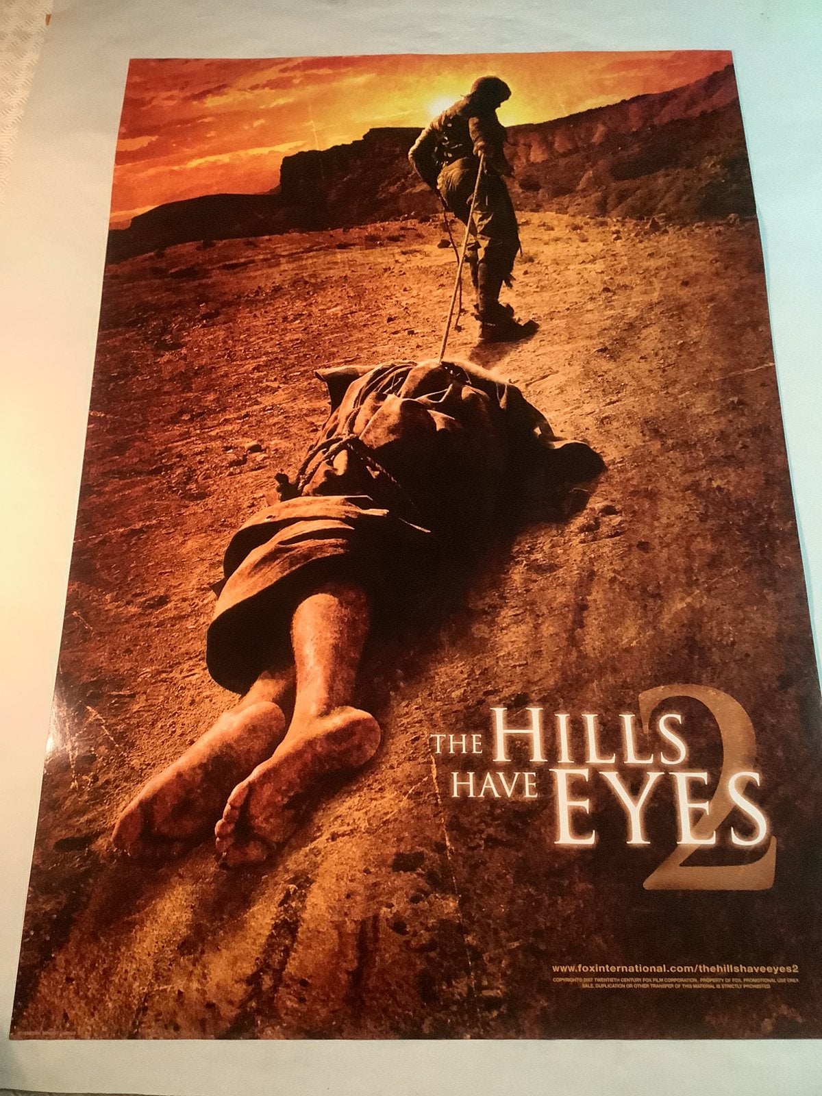 AFFICHE DU FILM HILLS HAVE EYES USA 68,5-101,5 cm, Collections, Enlèvement ou Envoi