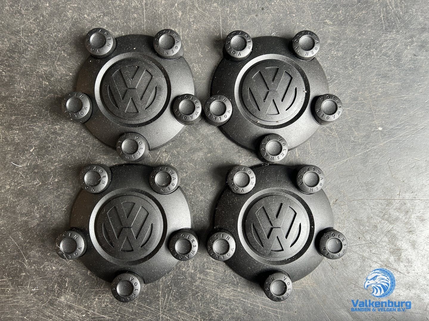 ORIGINELE VW Volkswagen Caddy naafkap naafdop set zwart, -, -, Utilisé, -