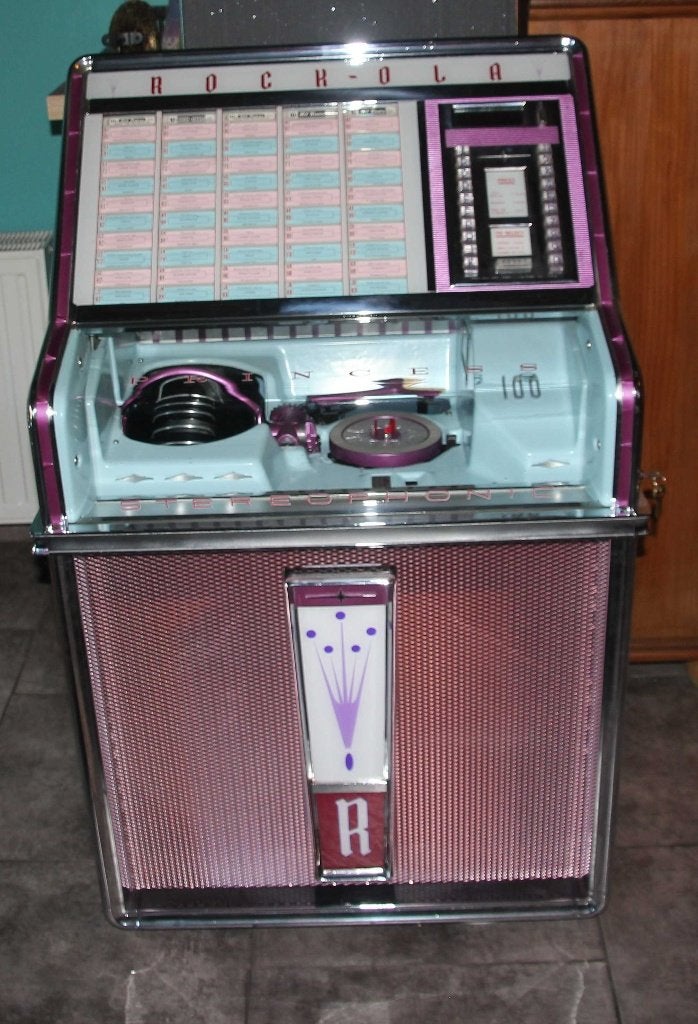 Jukebox Rock Ola, Verzamelen, Automaten | Jukeboxen, Rock Ola, Zo goed als nieuw, 1960 tot 1970, Ophalen