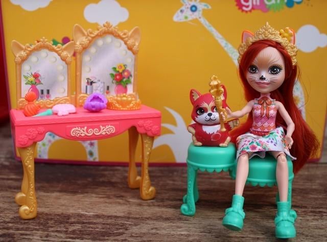Enchantimals Royals – Coiffeuse avec Fabrina Fox & Frisk, Enlèvement ou Envoi, Comme neuf, Autres types