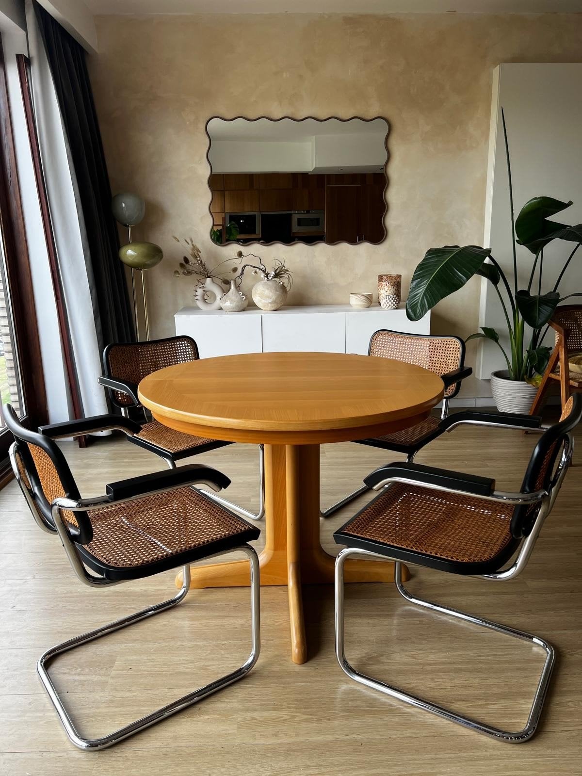 Vintage design eettafel – rond, uitschuifbaar, Enlèvement, Cinq personnes ou plus, Rond, Vintage
