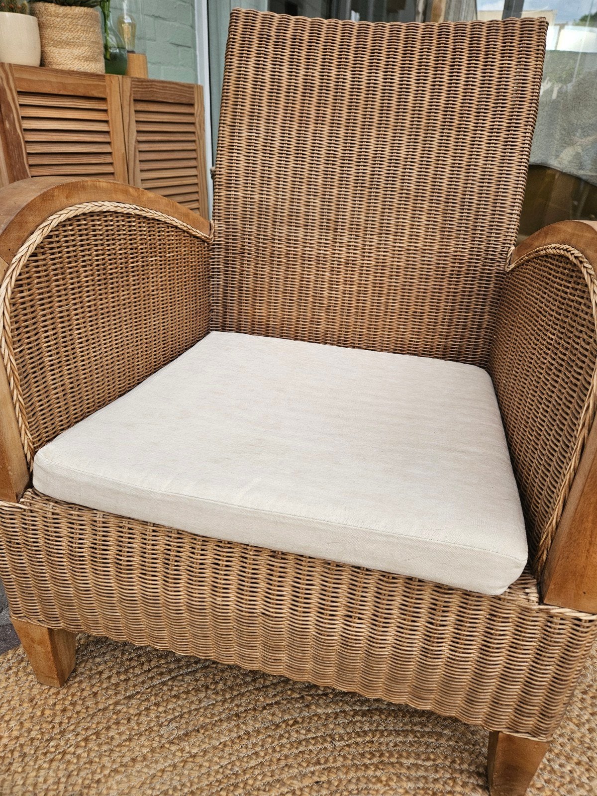 2 rotan zetels, Ophalen, Gebruikt, Riet of Rotan