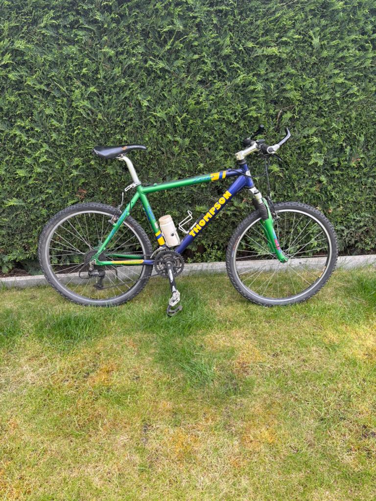 Thompson Zeus MTB kan nog een rondje mee, Fietsen en Brommers, Fietsen | Mountainbikes en ATB, Gebruikt, Hardtail, Velgrem, 45 tot 49 cm
