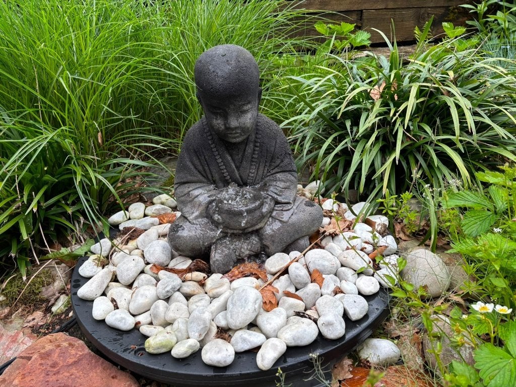 fontaine de jardin (Bouddha zen Tibet) Acqua Arte Ubbink, Jardin & Terrasse, Enlèvement, Utilisé, Autres matériaux, Autres types