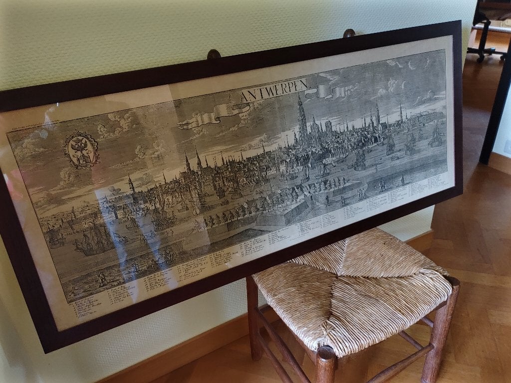 Réimpression d'un ancien plan d'Anvers, Antiquités & Art, Enlèvement