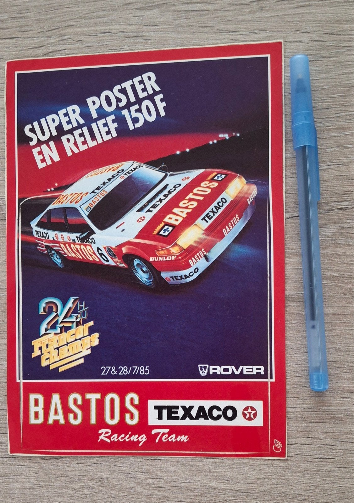 grote sticker A5 racing team Bastos Texaco Rover 1985, Ophalen of Verzenden, Zo goed als nieuw, Auto of Motor