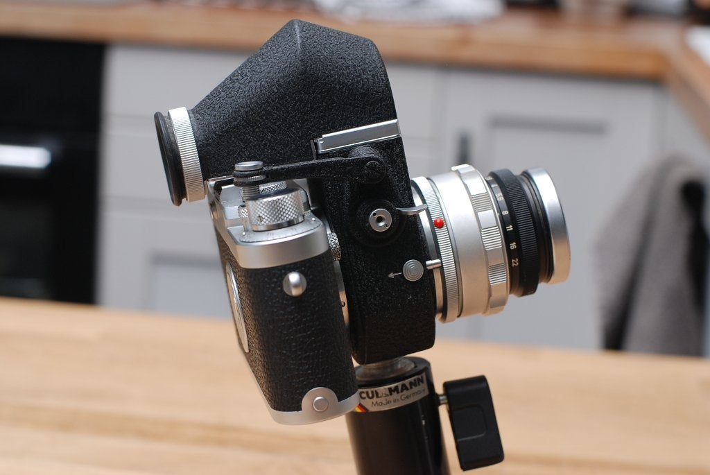 Leica Ig met visoflex in nieuwstaat, Audio, Tv en Foto, Fotocamera's Analoog, Zo goed als nieuw, Compact, Leica, Ophalen of Verzenden