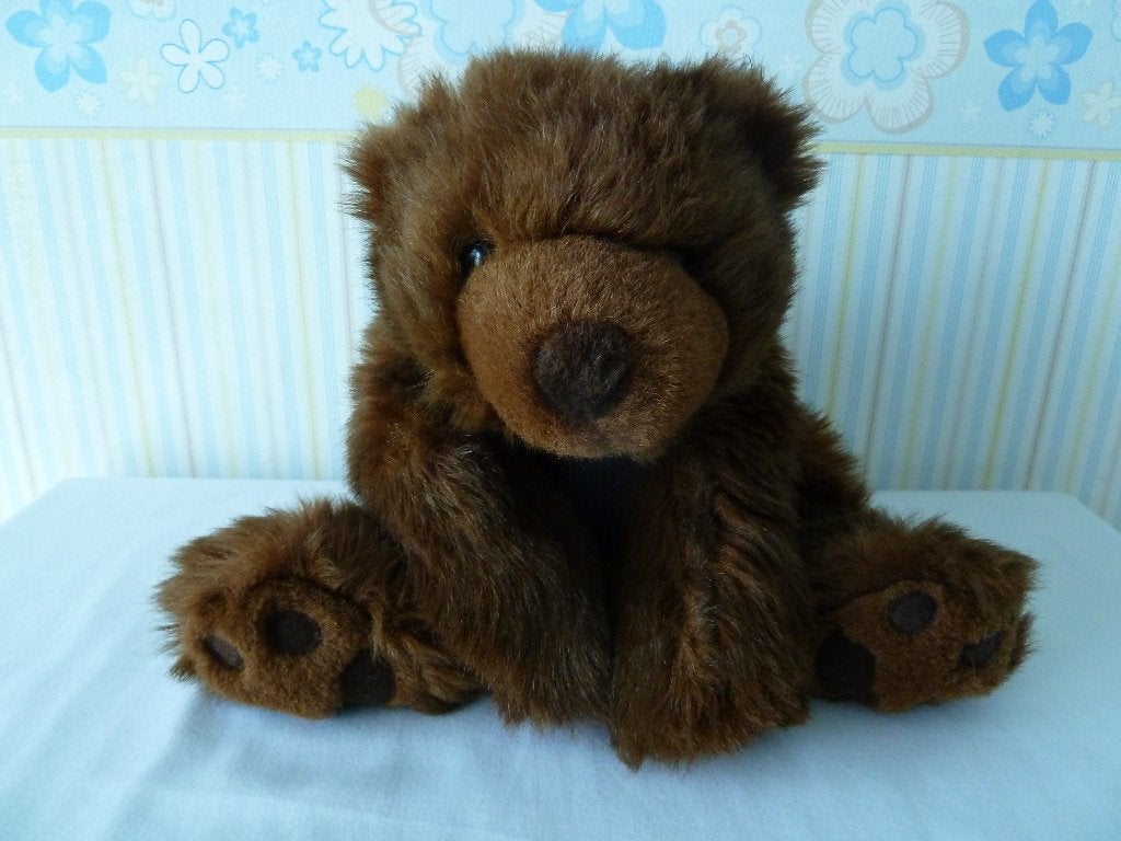 Russ Berrie Great Grizzly Brown Bear, Verzamelen, Ophalen of Verzenden, Zo goed als nieuw, Stoffen beer, Overige merken