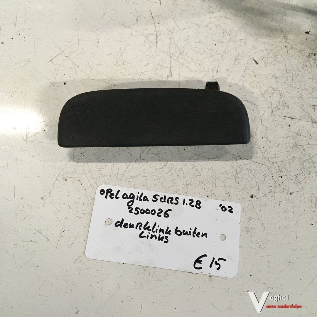 Opel Agila 5drs 1.2B 2002 Wagennr 2500026 Greep Klink  Links, Gebruikt, -, Deur, -