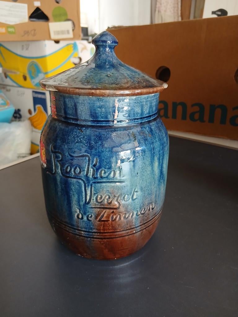 Vlaams aardewerk tabakspot, Antiek en Kunst, Ophalen of Verzenden