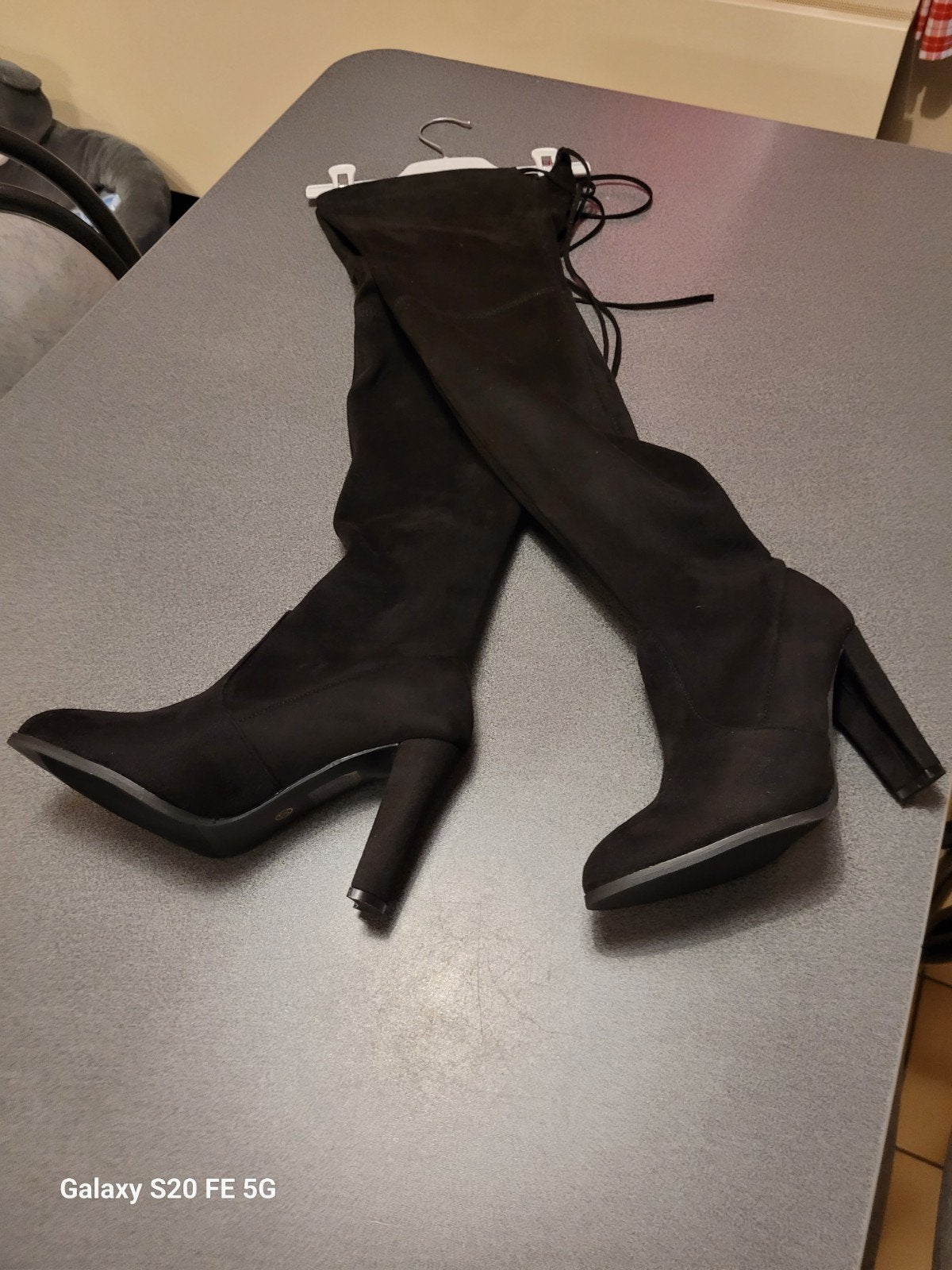 overknee laarsen, Kleding | Dames, Ophalen, Hoge laarzen, Zwart, Nieuw