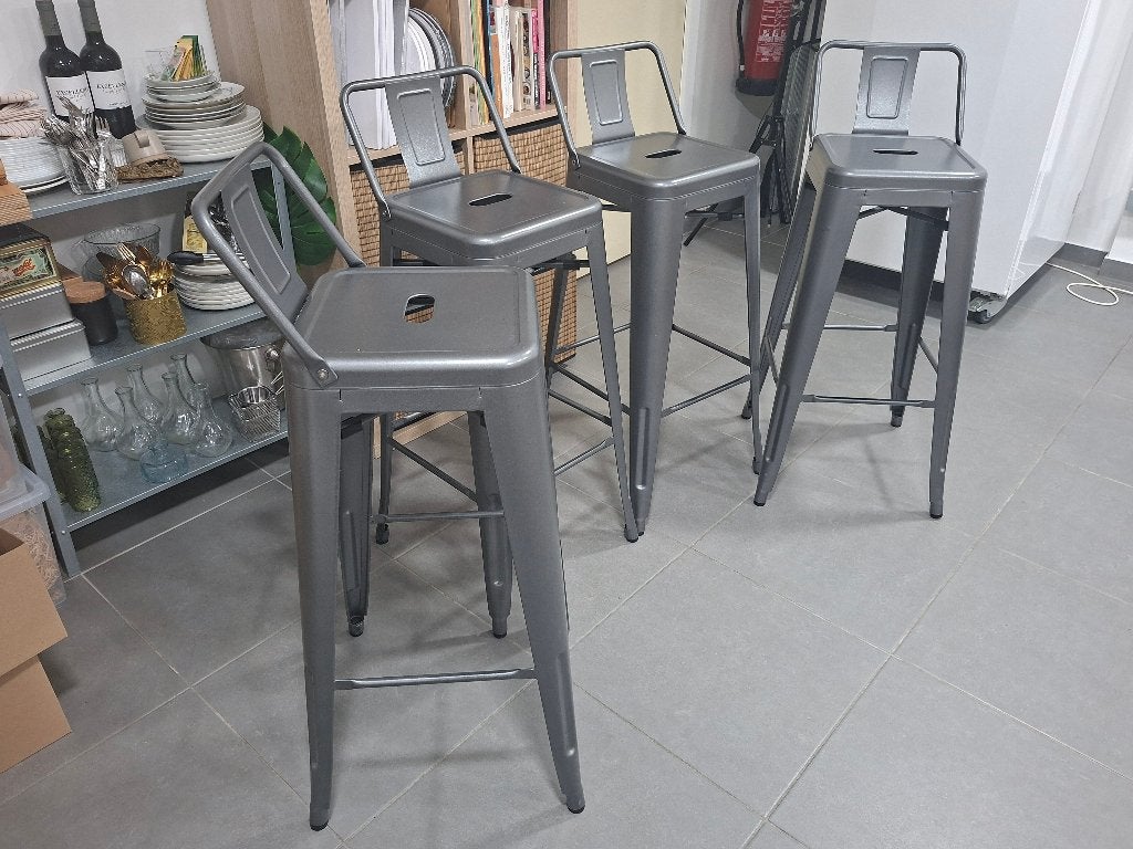 tabouret de bar (Matériel professionnel), 4 tabourets, Comme neuf, Enlèvement, Métal