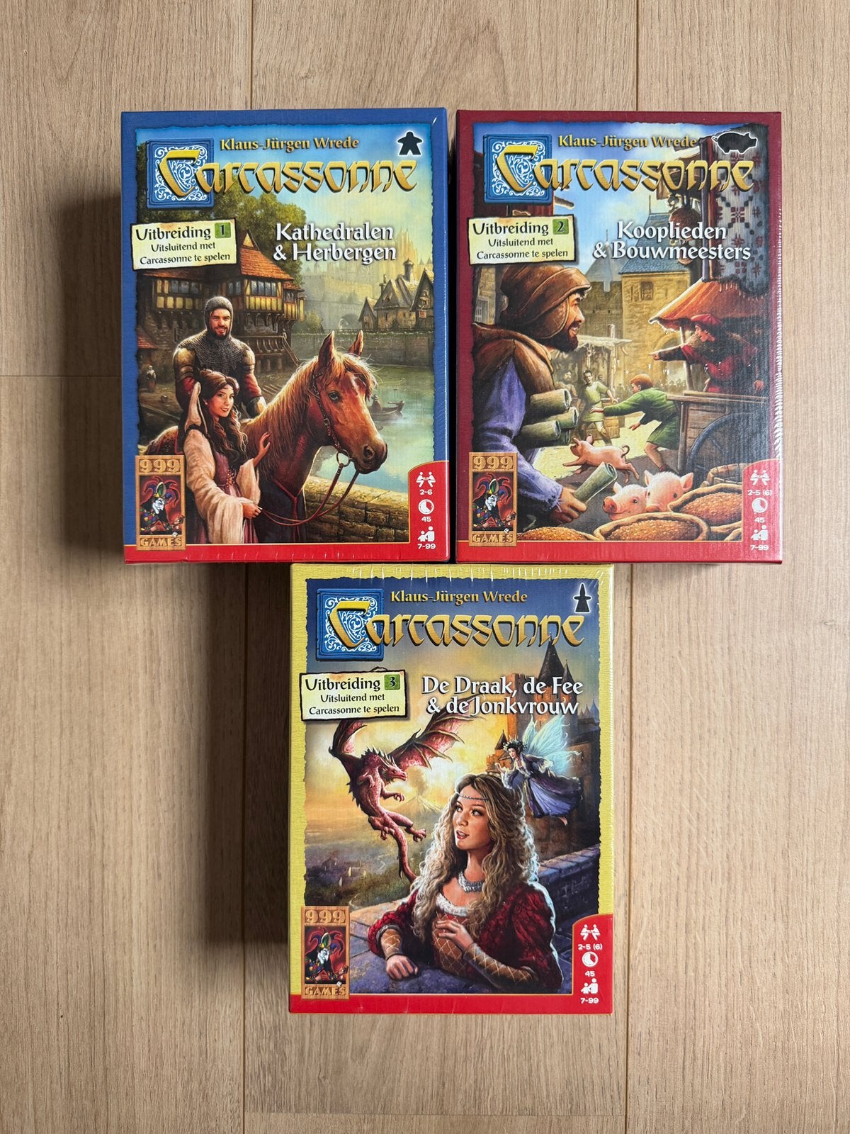 Uitbreidingen Carcassonne ongeopend, Ophalen, Zo goed als nieuw