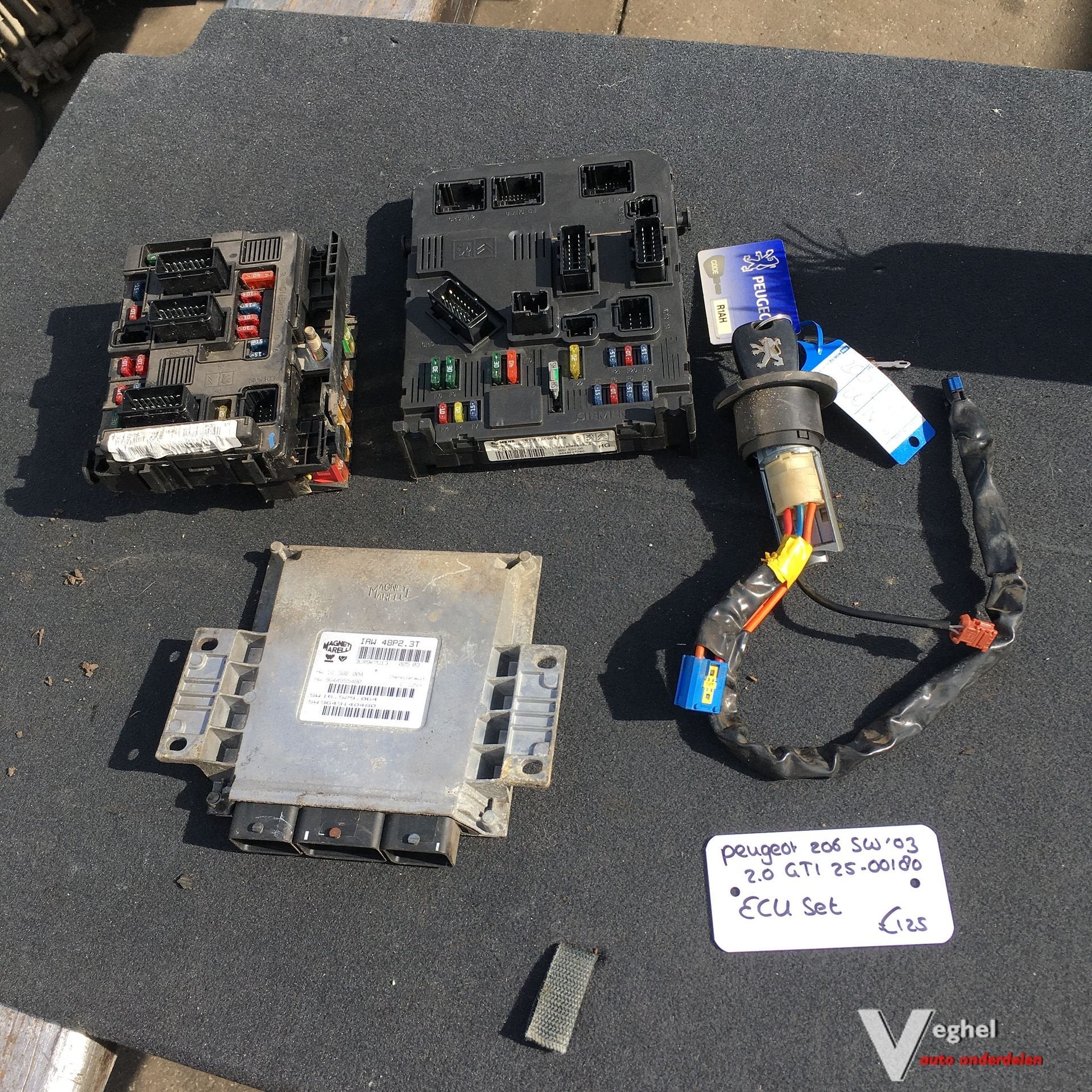 Peugeot 206 gti 2.0 16v Sw 2003 2500180   ECU Set, Auto-onderdelen, Gebruikt, -, -, Ophalen of Verzenden