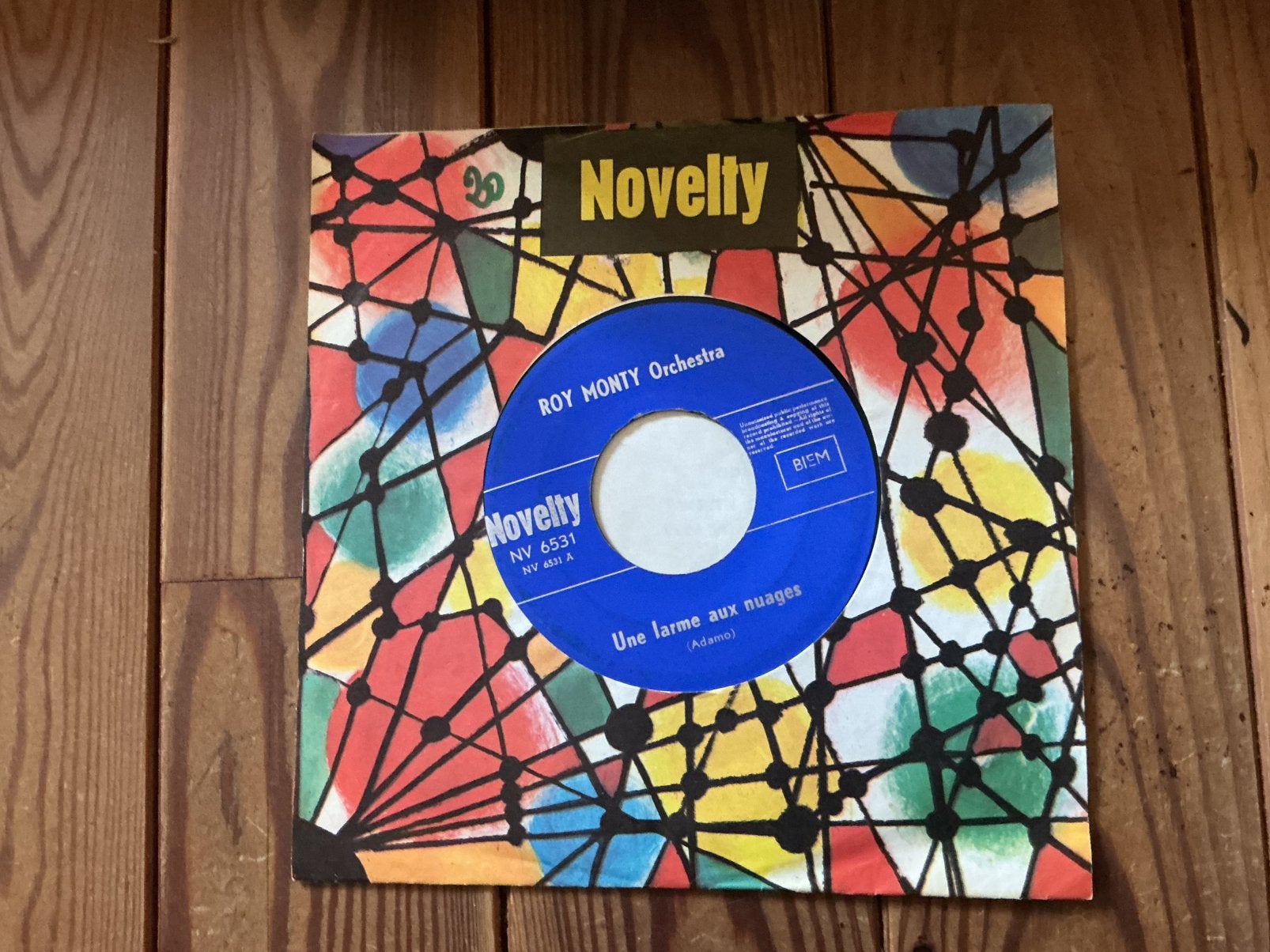 7” Roy Monty Orchestra - une larme au nuages, Ophalen of Verzenden, Gebruikt
