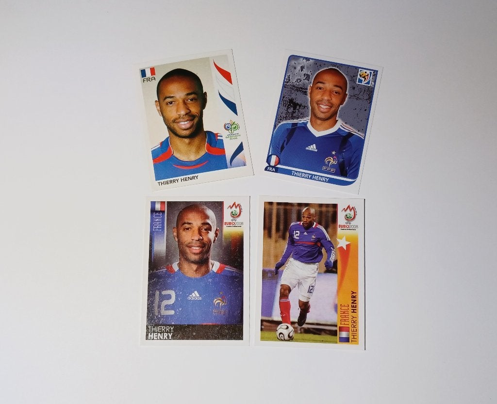 Autocollants Thierry Henry, Enlèvement ou Envoi, Comme neuf, Plusieurs autocollants