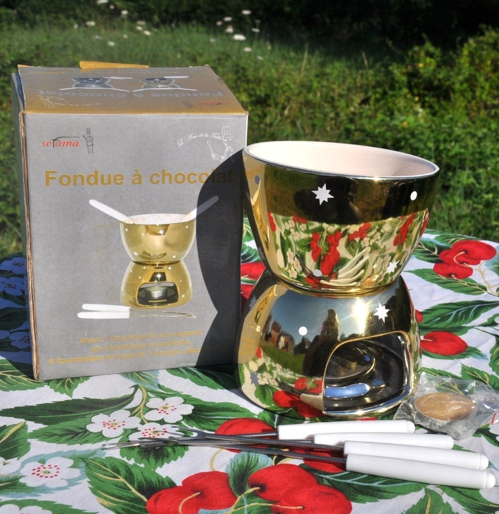 fondue a chocolat neuve en faience pour 4 personnes, Maison & Meubles, Cuisine | Vaisselle, Neuf, Enlèvement ou Envoi, Céramique